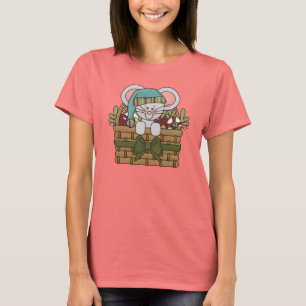 Christmas Mouse in Basket T-Shirt