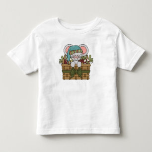 Christmas Mouse in Basket Toddler T-Shirt