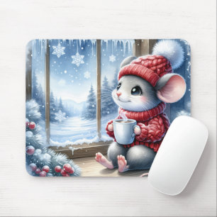 Christmas Mouse In Window Pad