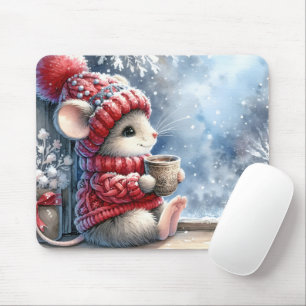 Christmas Mouse In Window Pad