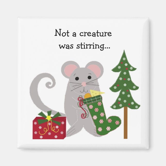 Christmas Mouse Magnet (Front)