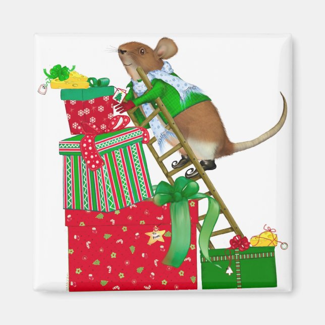 Christmas Mouse  Magnet (Front)