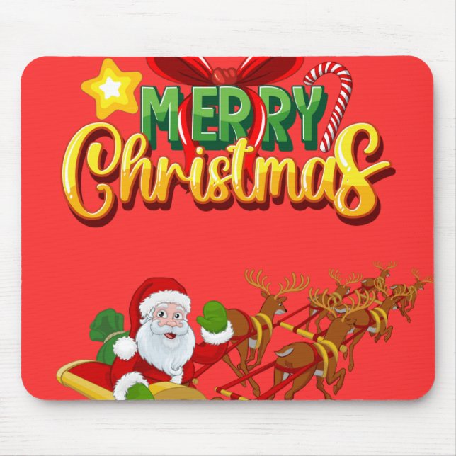 Christmas mouse pad with Santa (Front)