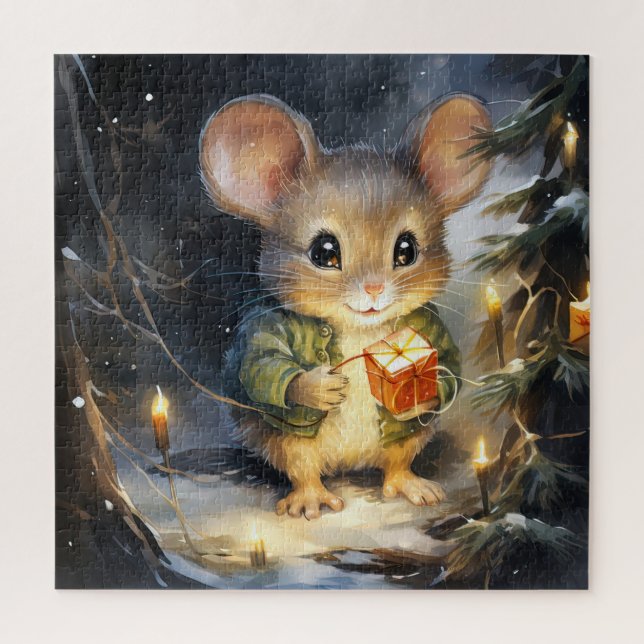Christmas Mouse Puzzle (Vertical)