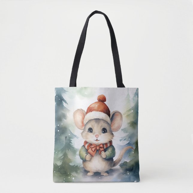 Christmas Mouse Tote Bag (Front)