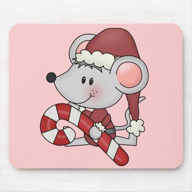 Christmas Mouse With Candy Cane Pad (Front)