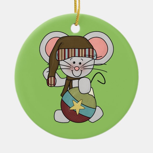 Christmas Mouse With Ornament (Front)