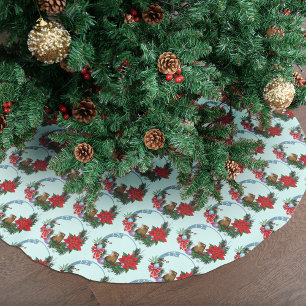 Christmas Mouse Wreath Brushed Polyester Tree Skirt