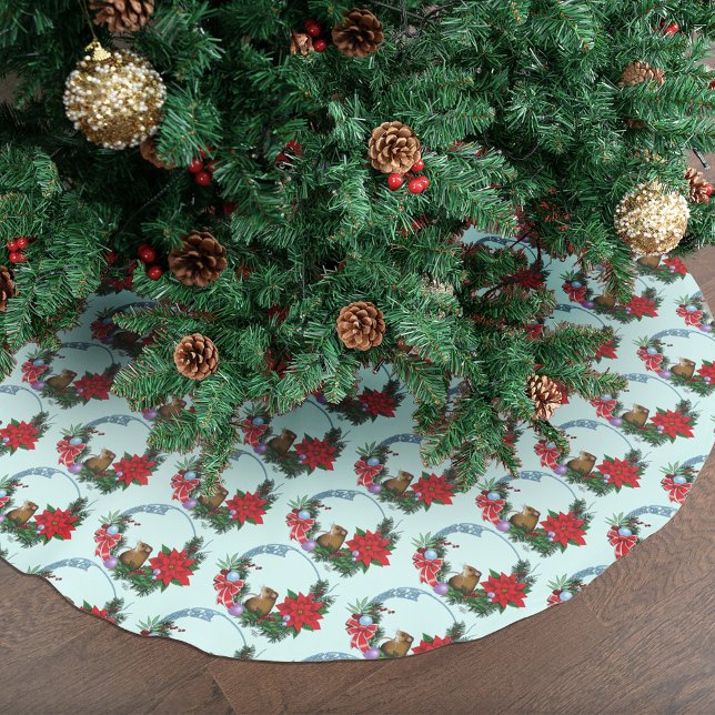 Christmas Mouse Wreath Brushed Polyester Tree Skirt (Creator Uploaded)