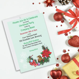 Christmas Mouse Wreath Invitation