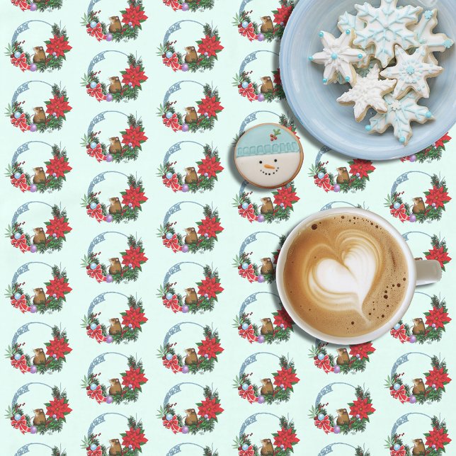 Christmas Mouse Wreath Tablecloth (Creator Uploaded)