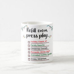 "Christmas Movie Checklist Mug – Cosy Holiday Wrap