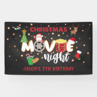 Christmas Movie Night Banner