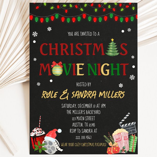 Christmas Movie Night Invitation (Creator Uploaded)