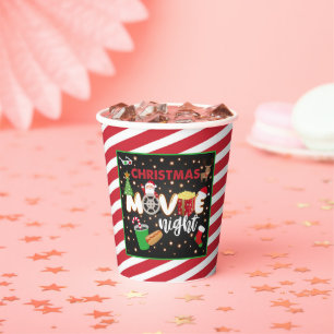 Christmas Movie Night Paper Cup
