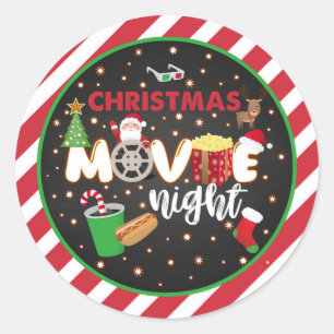 Christmas Movie Night Sticker