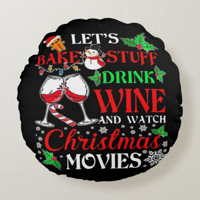 Christmas movie  round cushion (Front)