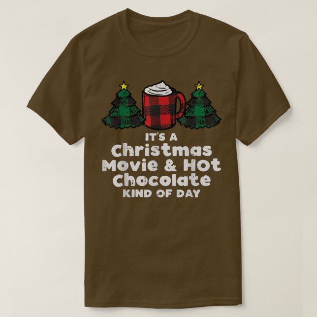Christmas Movies Hot Chocolate Xmas PJs Pyjamas Me T-Shirt (Design Front)