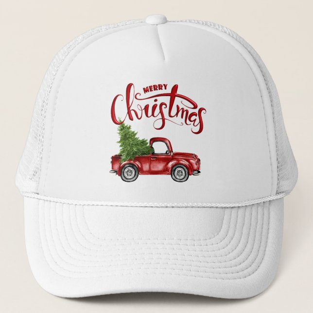 Christmas Movies Watching, Christmas Gifts, Funny  Trucker Hat (Front)