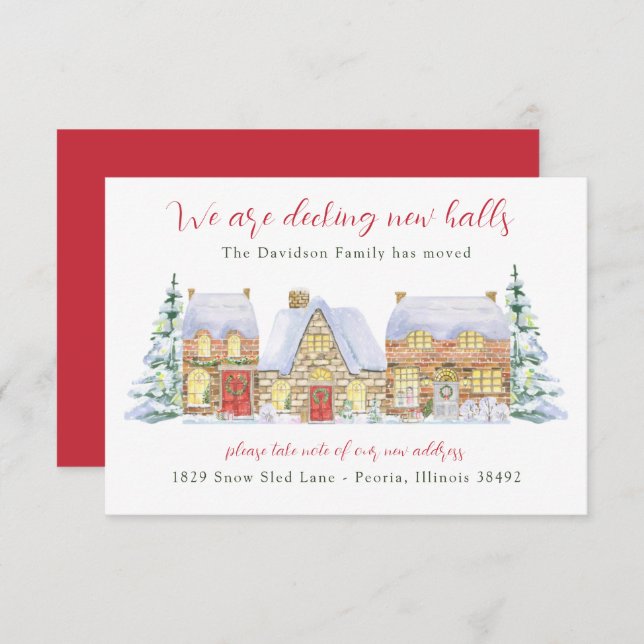 Christmas Moving Announcement - Decking New Halls (Front/Back)