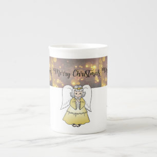Christmas Mug, Christmas Angel, Merry Christmas Bone China Mug