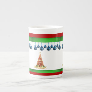 Christmas Mug, Christmas Tree Bone China Mug