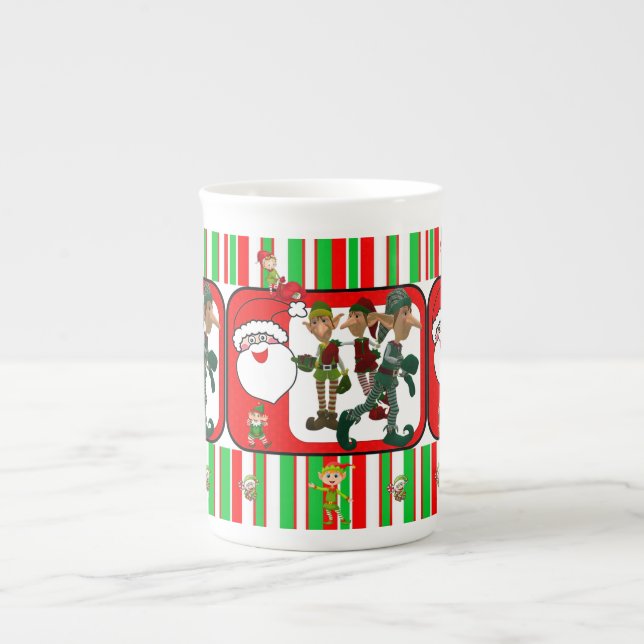 Christmas Mug, Elf Bone China Mug (Front)