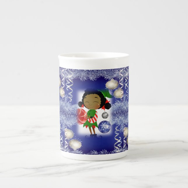 Christmas Mug, Elf Bone China Mug (Front)