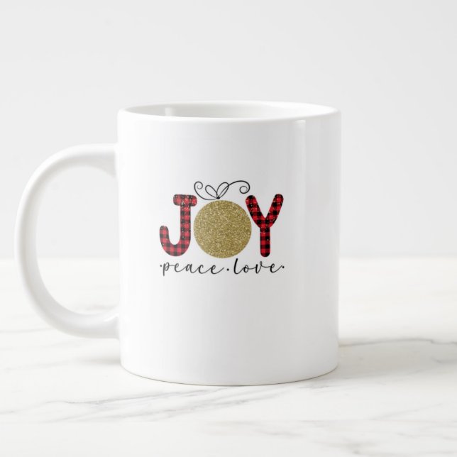 Christmas Mug – Glitter Holiday Cocoa & Coffee Cup (Left)