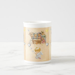Christmas Mug, Jesus Christ, Angel Bone China Mug