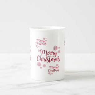 Christmas Mug, Merry Christmas Bone China Mug