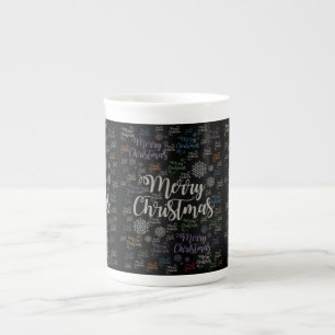 Christmas Mug, Merry Christmas Bone China Mug