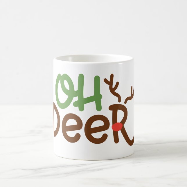 Christmas Mug: Oh Deer  Coffee Mug (Center)
