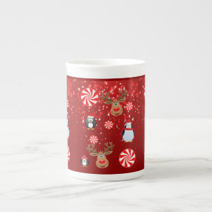 Christmas Mug, Penguin, Merry Christmas Bone China Mug
