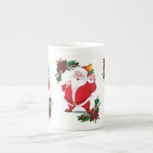 Christmas Mug, Santa Bone China Mug