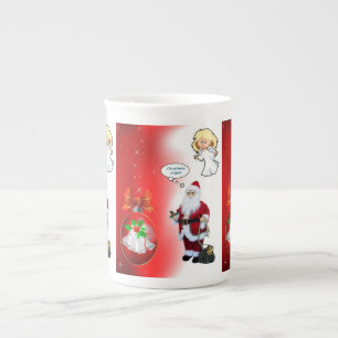 Christmas Mug, Santa Bone China Mug