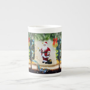 Christmas Mug, Santa Bone China Mug