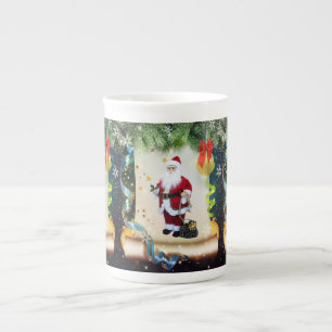 Christmas Mug, Santa Bone China Mug
