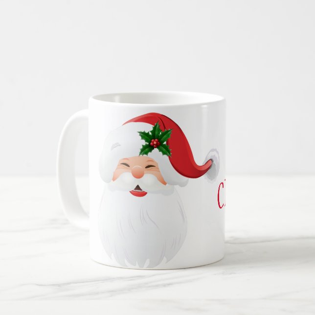 Christmas Mug-Santa Coffee Mug (Front Left)