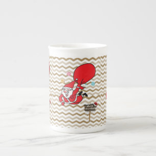 Christmas Mug, Santa, Merry Christmas Bone China Mug