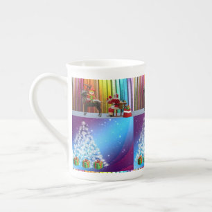 Christmas Mug, Santa, Merry Christmas Bone China Mug
