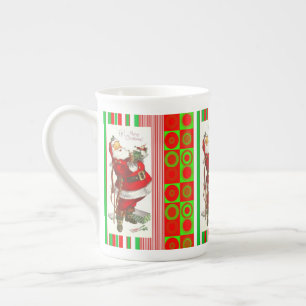 Christmas Mug, Santa, Merry Christmas Bone China Mug