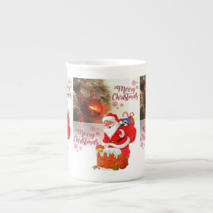 Christmas Mug, Santa, Merry Christmas Bone China Mug