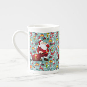 Christmas Mug, Santa, Merry Christmas Bone China Mug