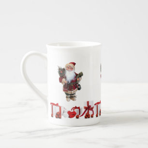 Christmas Mug, Santa, Merry Christmas Bone China Mug