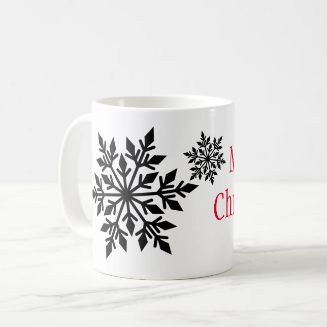 Christmas Mug-Snowflakes Coffee Mug (Front Left)