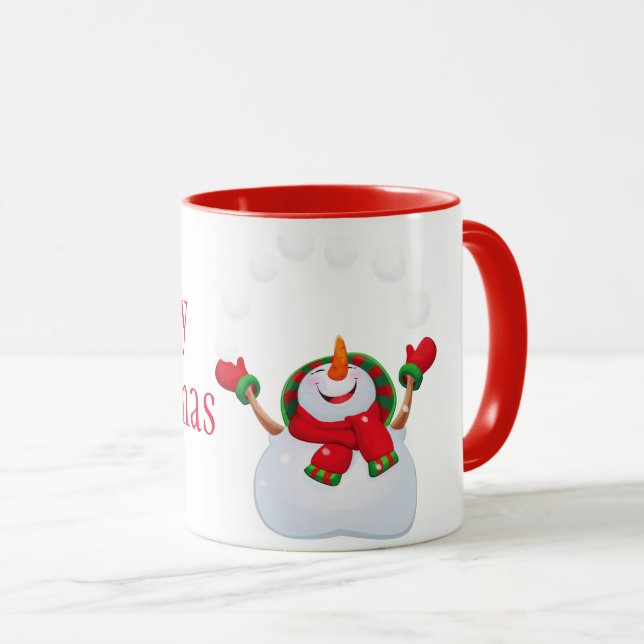 Christmas Mug-Snowman Mug (Front Right)