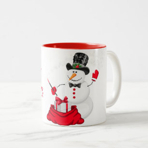 Christmas Mug-Snowman Two-Tone Coffee Mug