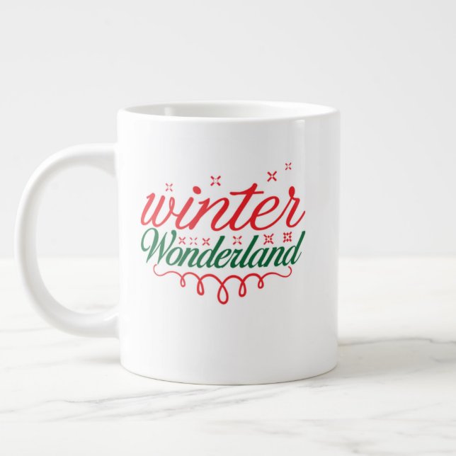 Christmas Mug – Warm Holiday Cocoa & Coffee Cup (Left)