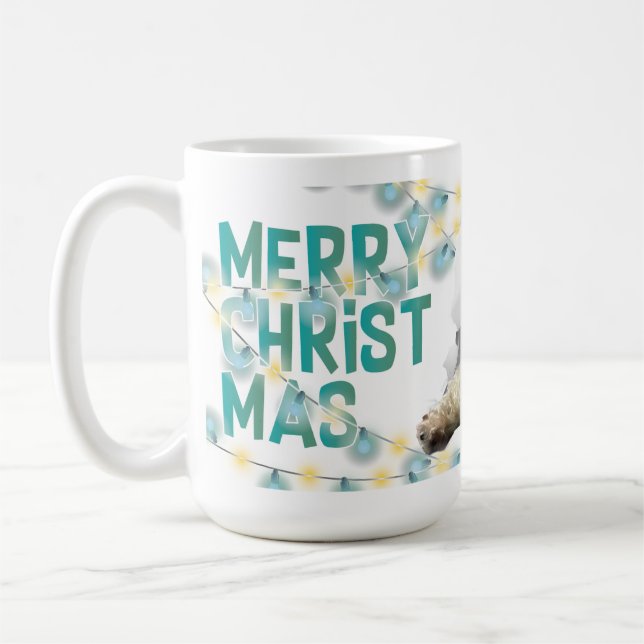 Christmas Mug with Decorative Lights (Left)
